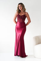 Oh Hello Clothing Dresses 1*DONE - Cinderalla- Embellished Corset Evening Gown x4 colours- Burgundy