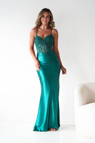 Oh Hello Clothing Dresses 1*DONE - Cinderalla- Embellished Corset Evening Gown x4 colours- GREEN