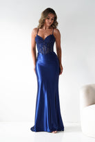 Oh Hello Clothing Dresses 1*DONE - Cinderalla- Embellished Corset Evening Gown x4 colours- NAVY