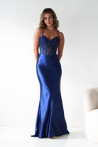 Oh Hello Clothing Dresses 1*DONE - Cinderalla- Embellished Corset Evening Gown x4 colours- NAVY
