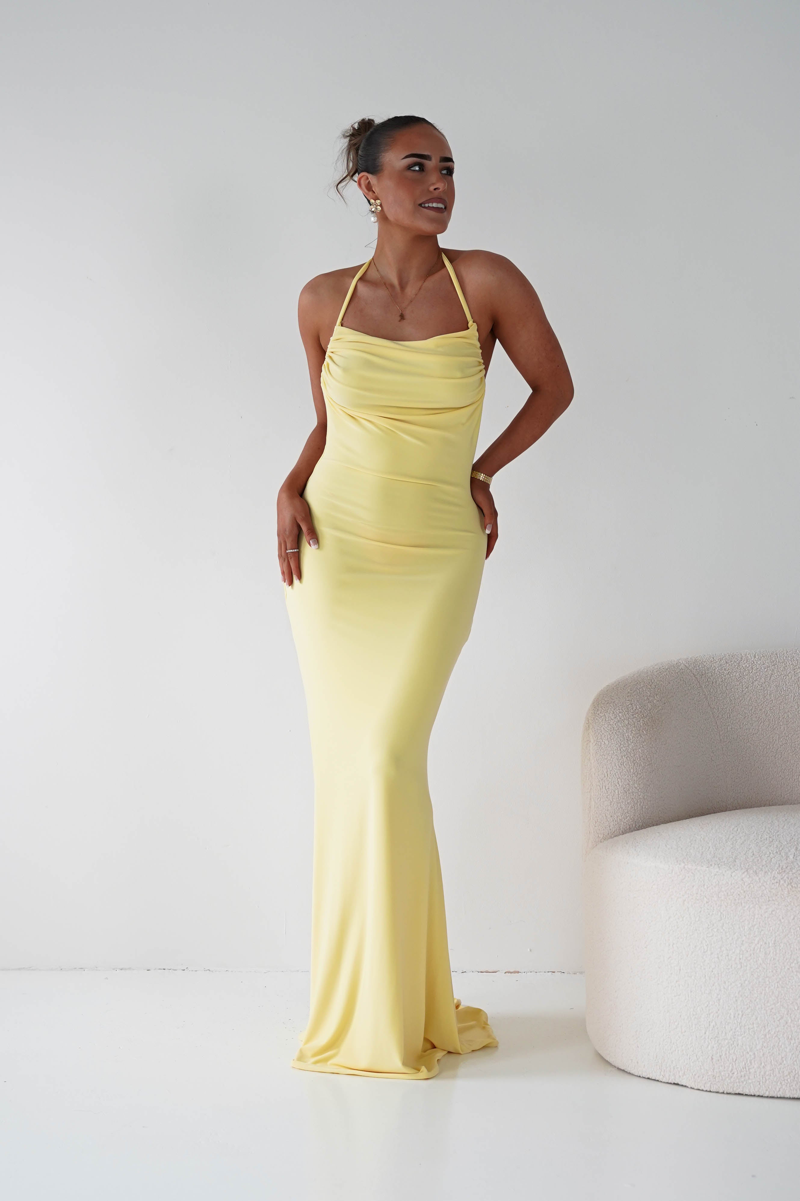 Oh Hello Clothing Women > Clothing > Dresses 1* DONE --CINDERALLA-T506-YELLOW MAXI DRESS