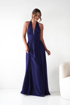 Oh Hello Clothing Dresses 1*DONE -CINDERALLA-T715 NAVY FLOWY DRESS