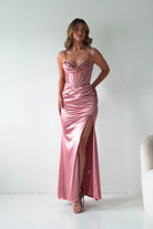 Oh Hello Clothing Women > Clothing > Dresses 1*DONE - Cinderalla-t815- Dusty rose satin gown