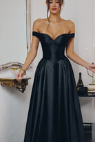 Oh Hello Clothing Dresses 1*DONE - CINDERALLA- T821-V-Neck black Maxi Dress with Shoulder Straps (Copy)
