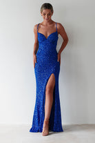 Clarisse Bodycon Sequin Gown | Royal Blue | Debs & Prom | Formal Gown | Oh Hello Clothing