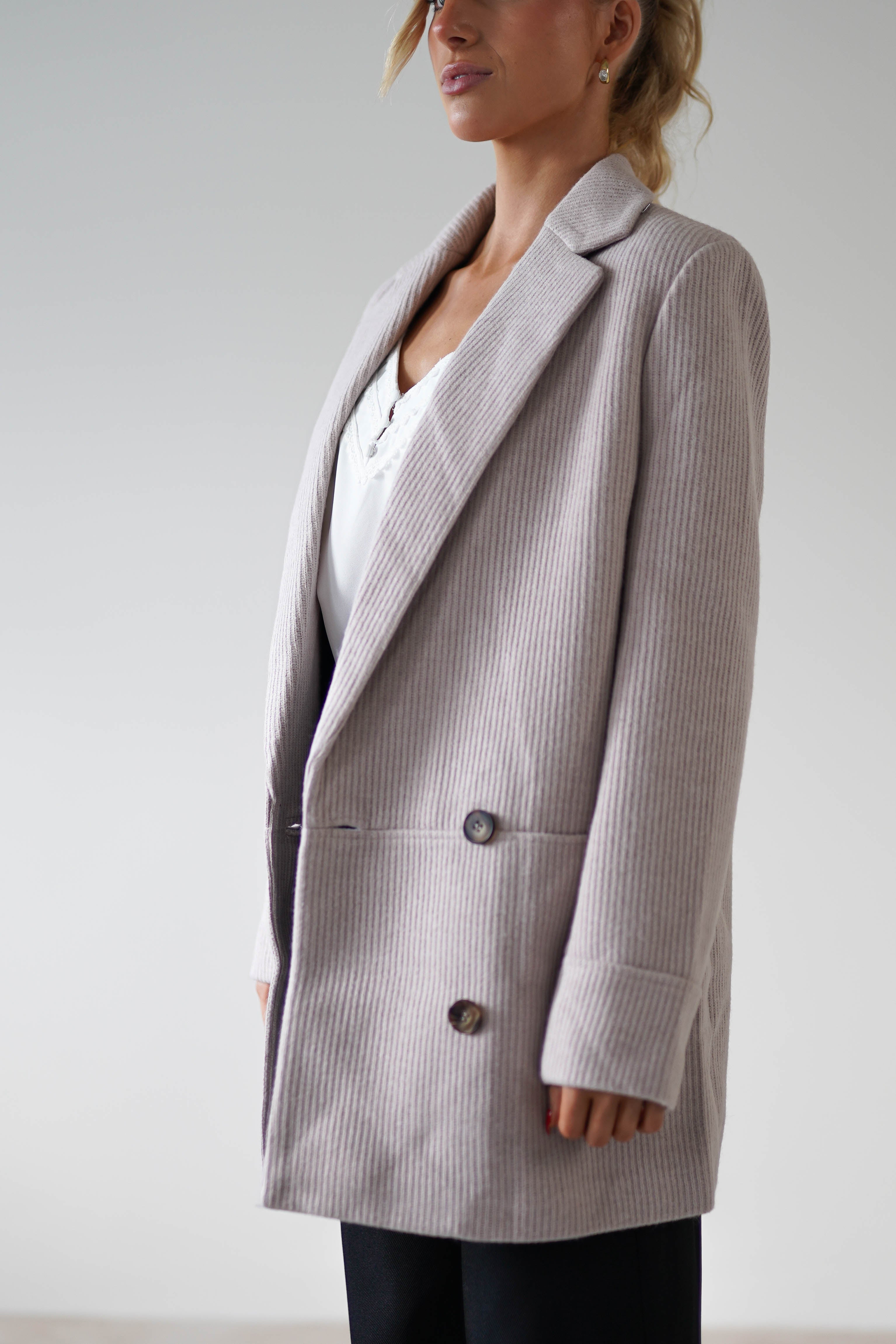 Reno Tailored Over Sized Coat | Taupe