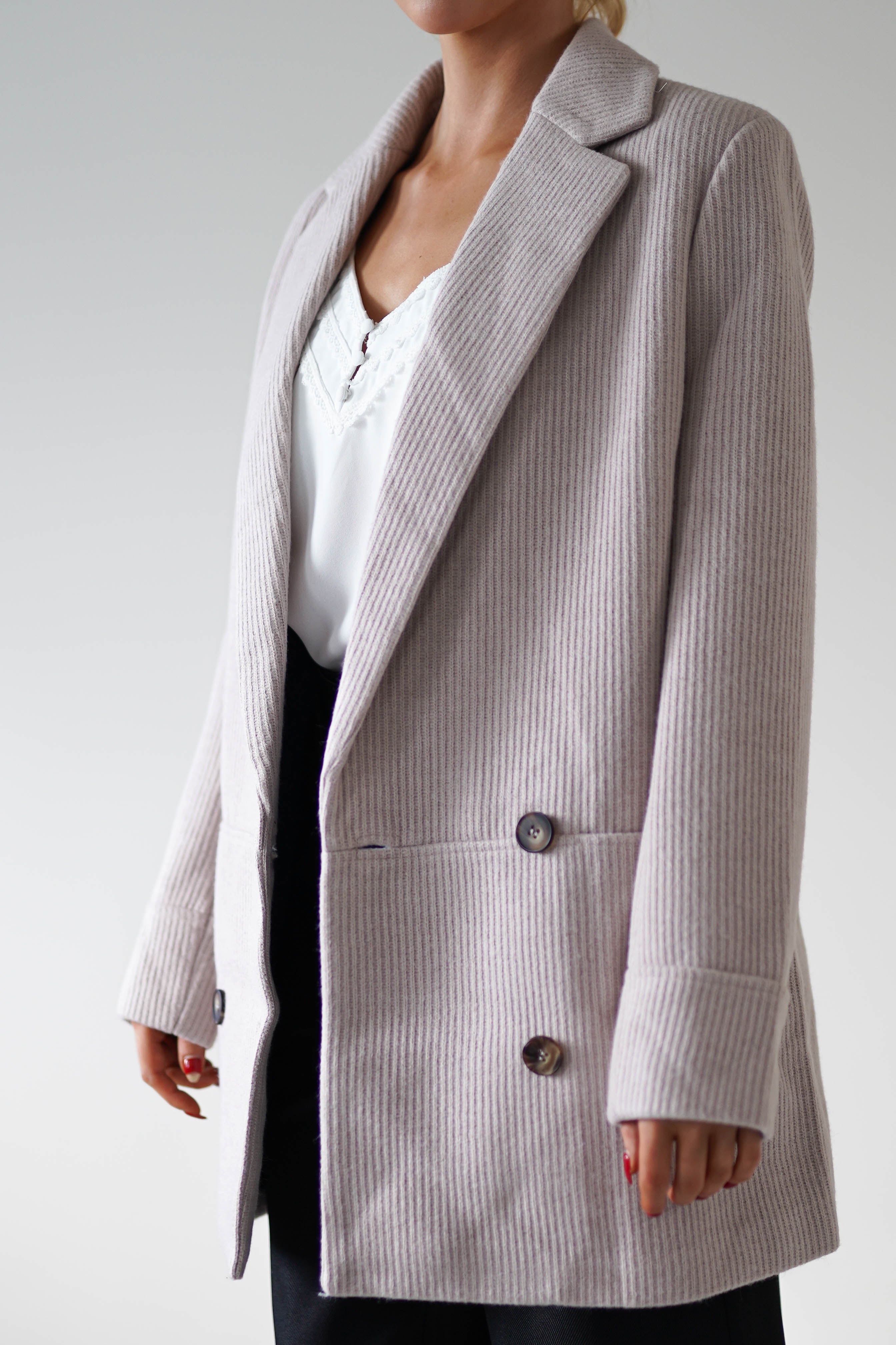 Reno Tailored Over Sized Coat | Taupe