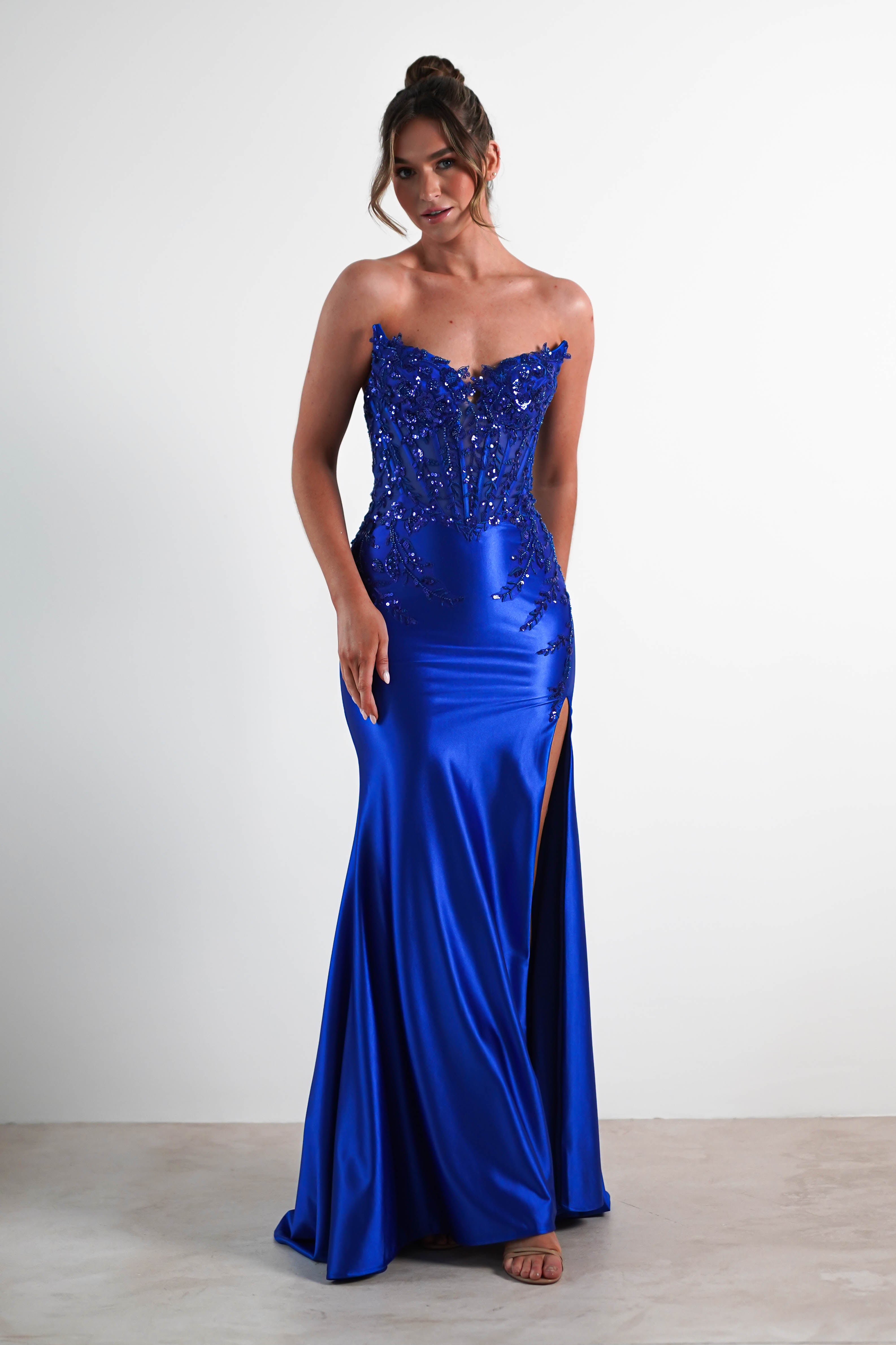 Dallas Luxe Embellished Gown | Royal Blue