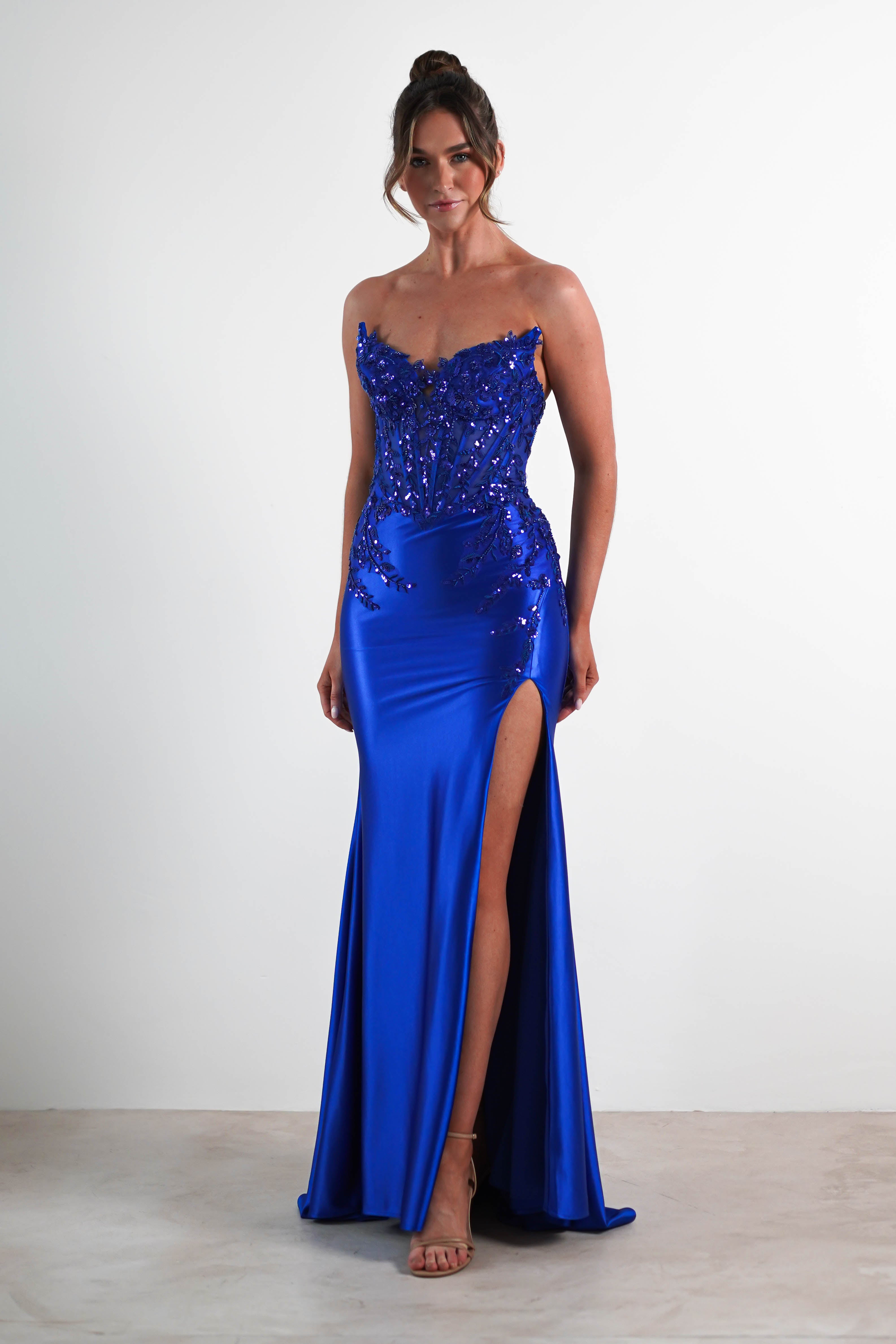 Dallas Luxe Embellished Gown | Royal Blue