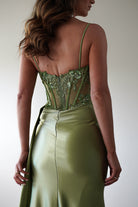 Diva Embellished Corset Gown | Green | Debs & Prom | Formal Gown | Oh Hello Clothing