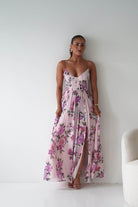 Oh Hello Clothing Women > Clothing > Dresses 1*DONE -DRESSFORUM-FD12771FD12771-P2042-Lilac Floral Corset Maxi Dress