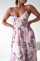 Oh Hello Clothing Women > Clothing > Dresses 1*DONE -DRESSFORUM-FD12771FD12771-P2042-Lilac Floral Corset Maxi Dress