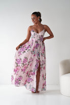 Oh Hello Clothing Women > Clothing > Dresses 1*DONE -DRESSFORUM-FD12771FD12771-P2042-Lilac Floral Corset Maxi Dress