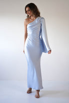 Sylvana Silky Maxi Dress Blue | Wedding Guest Dress | Maxi | Oh Hello Clothing