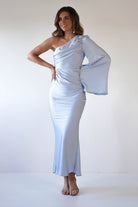 Sylvana Silky Maxi Dress Blue | Wedding Guest Dress | Maxi | Oh Hello Clothing