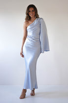 Sylvana Silky Maxi Dress Blue | Wedding Guest Dress | Maxi | Oh Hello Clothing