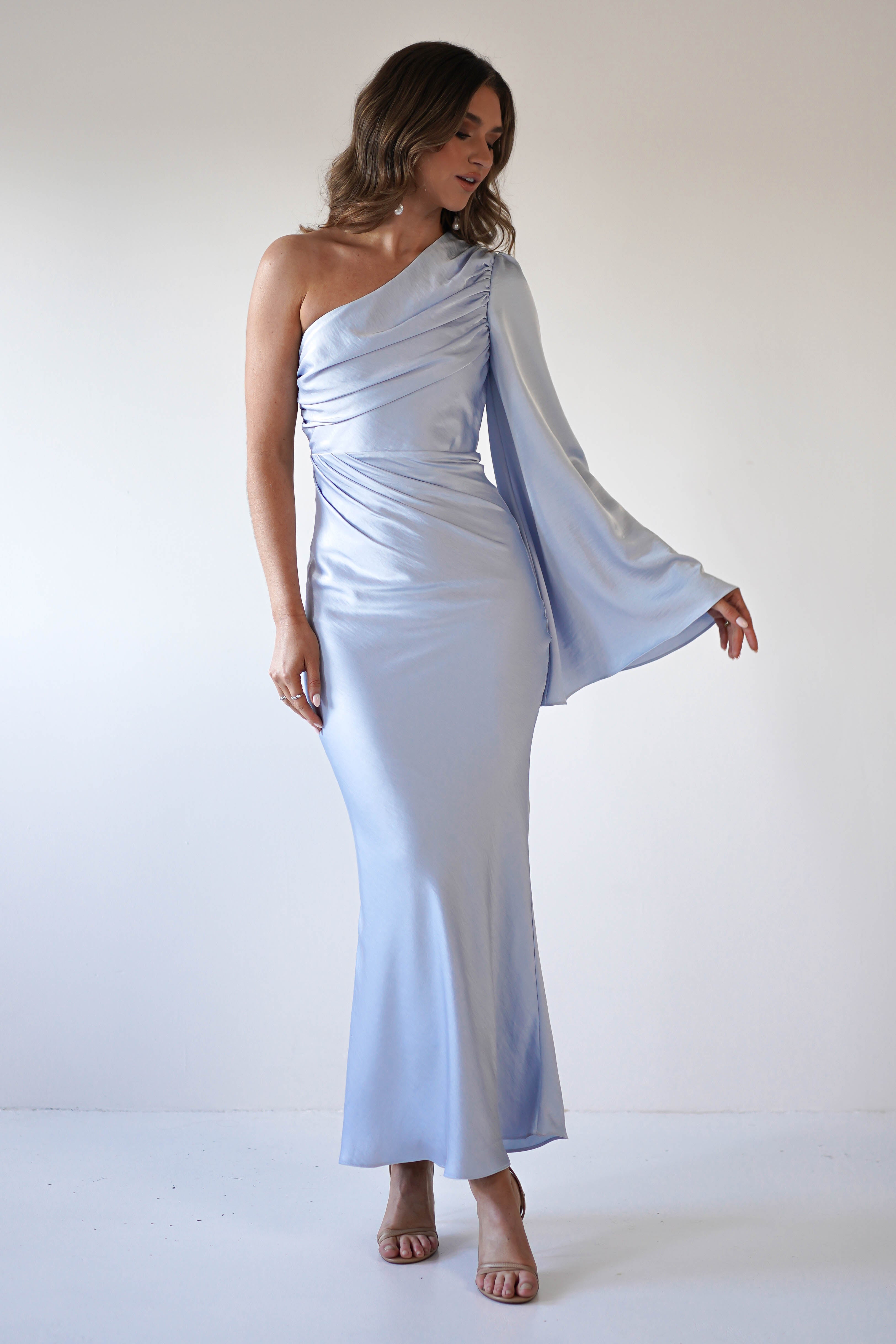 Sylvana Silky Maxi Dress | Blue