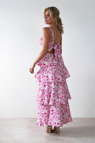 Emily Floral Ruffle Maxi Dress Pink Print | Wedding Guest Dress | Maxi | Oh Hello Clothing