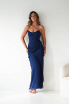 Oh Hello Clothing Women > Clothing > Dresses 1*DONE-Finn Strapless Draped Maxi Dress | NAVY