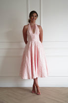 Oh Hello Clothing Women > Clothing > Dresses 1*DONE- FP- 527016-Rose Jacquard Plunge Midi Dress