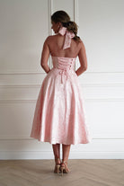 Oh Hello Clothing Women > Clothing > Dresses 1*DONE- FP- 527016-Rose Jacquard Plunge Midi Dress