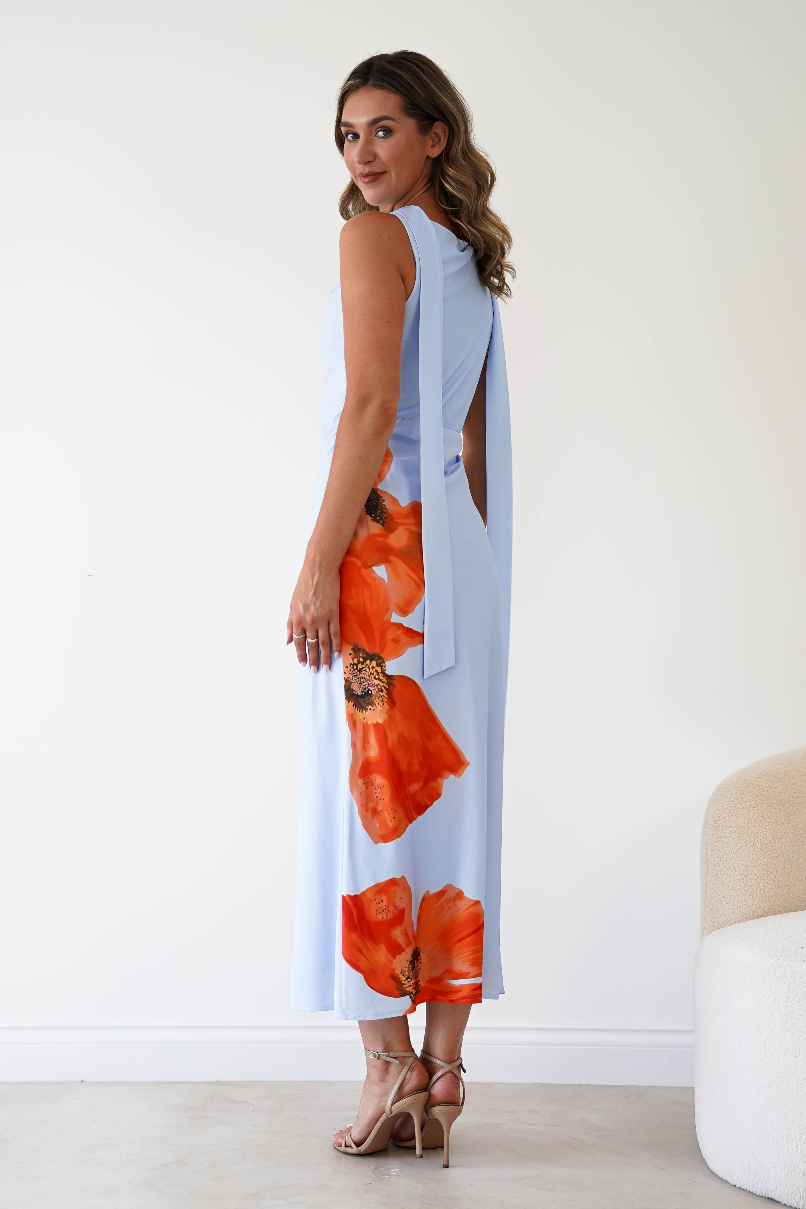 Oh Hello Clothing Women > Clothing > Dresses 1*DONE* GIRLINMIND-BLUE DRESS WITH MATCHING SCARF