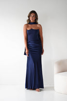 Oh Hello Clothing Dresses > Prom Dresses 1*DONE-Giselle Corset Satin Maxi Dress | New colour Navy