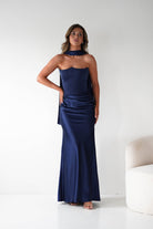 Oh Hello Clothing Dresses > Prom Dresses 1*DONE-Giselle Corset Satin Maxi Dress | New colour Navy