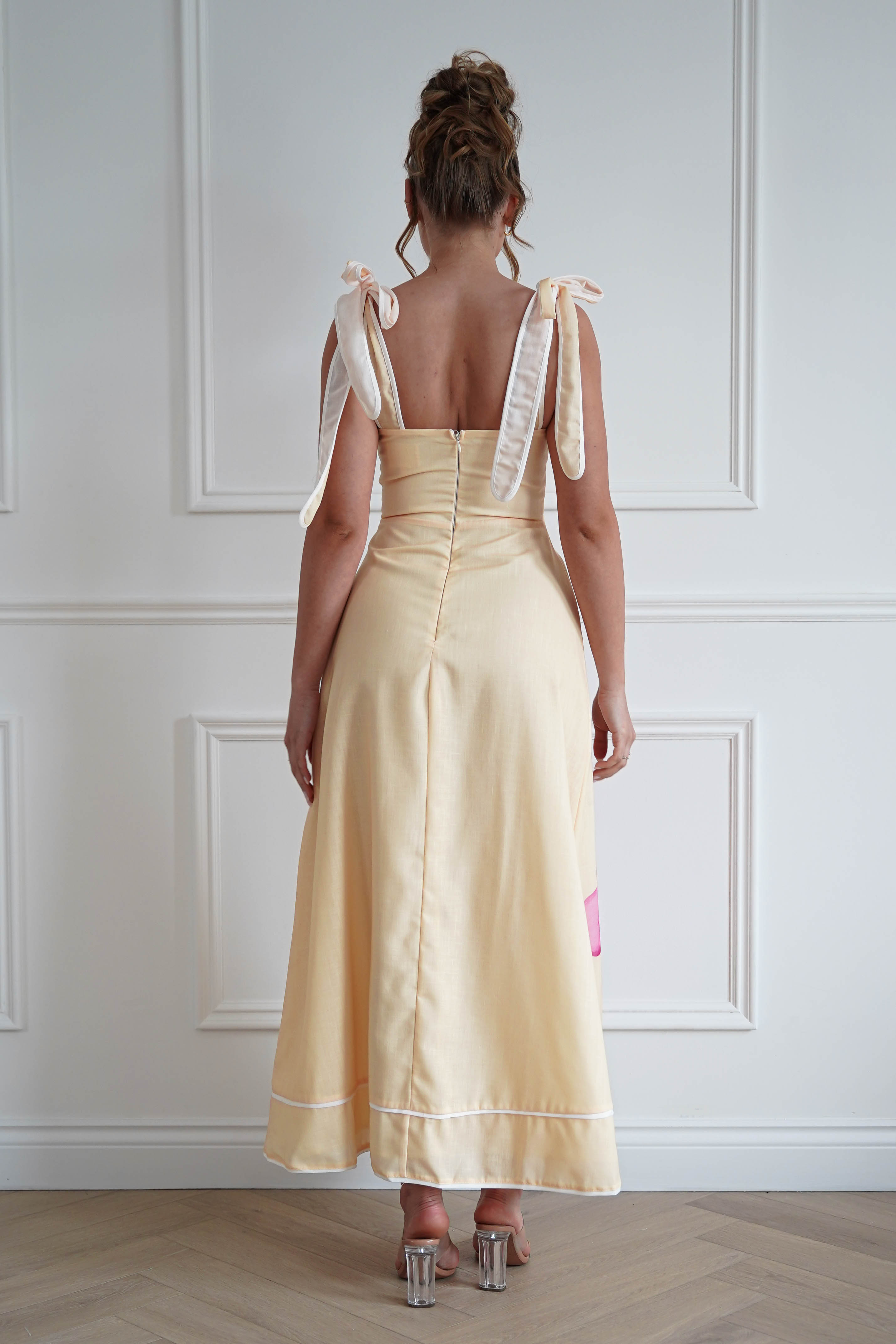 Oh Hello Clothing Women > Clothing > Dresses 1*DONE- Hamptons Floral Sweetheart Maxi Dress | Yellow