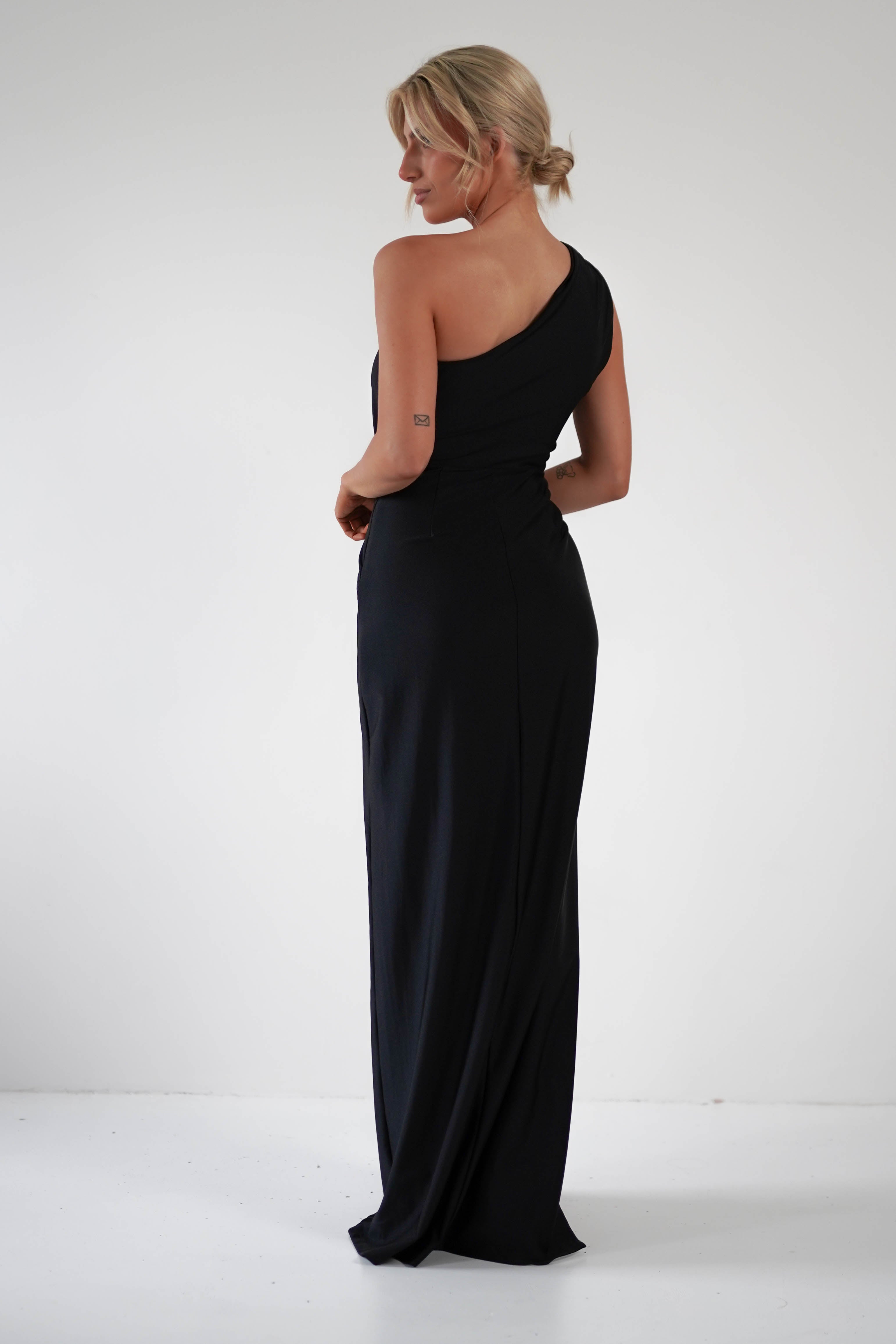 Giordana Jersey Bodycon Maxi Dress | Black