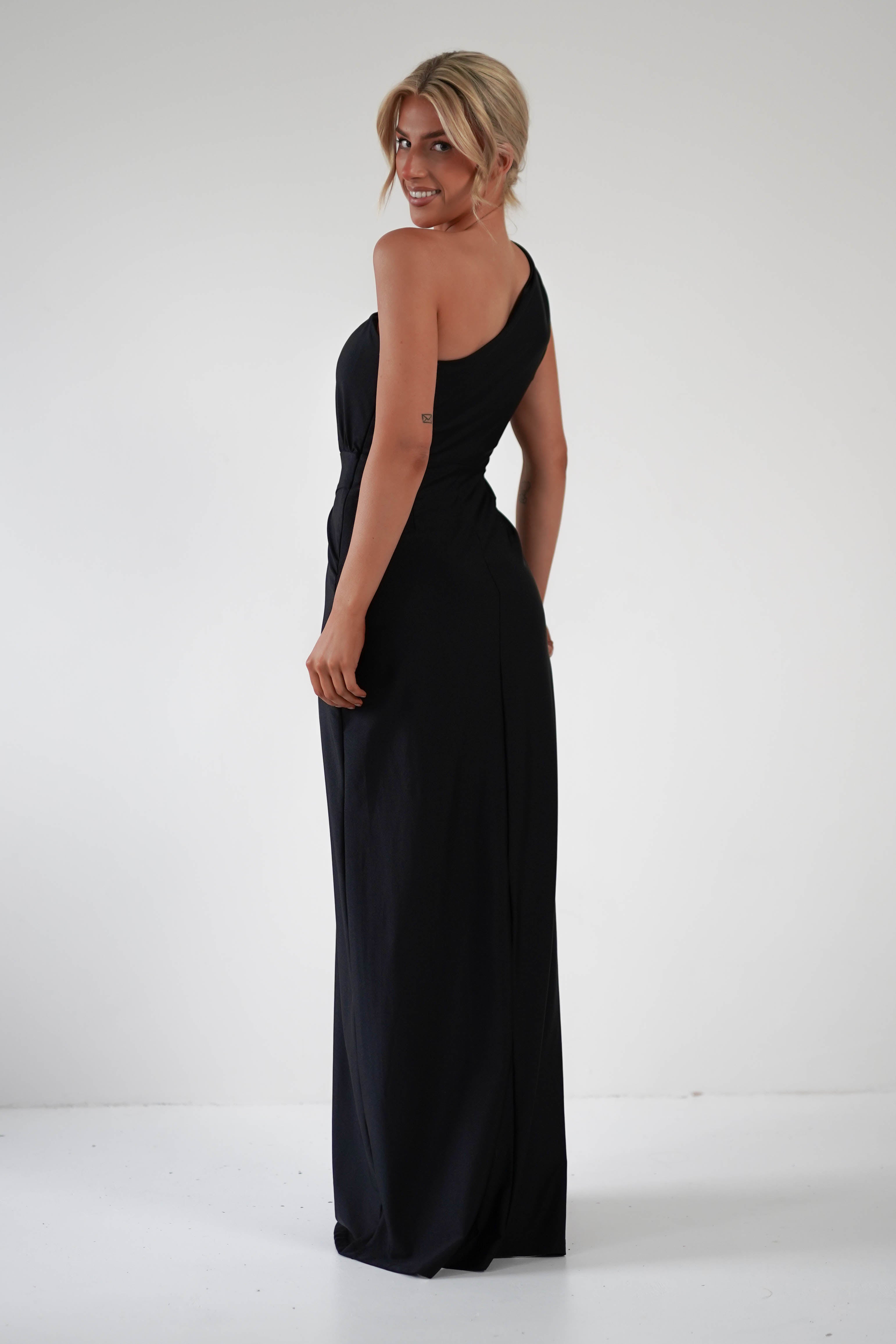 Giordana Jersey Bodycon Maxi Dress | Black