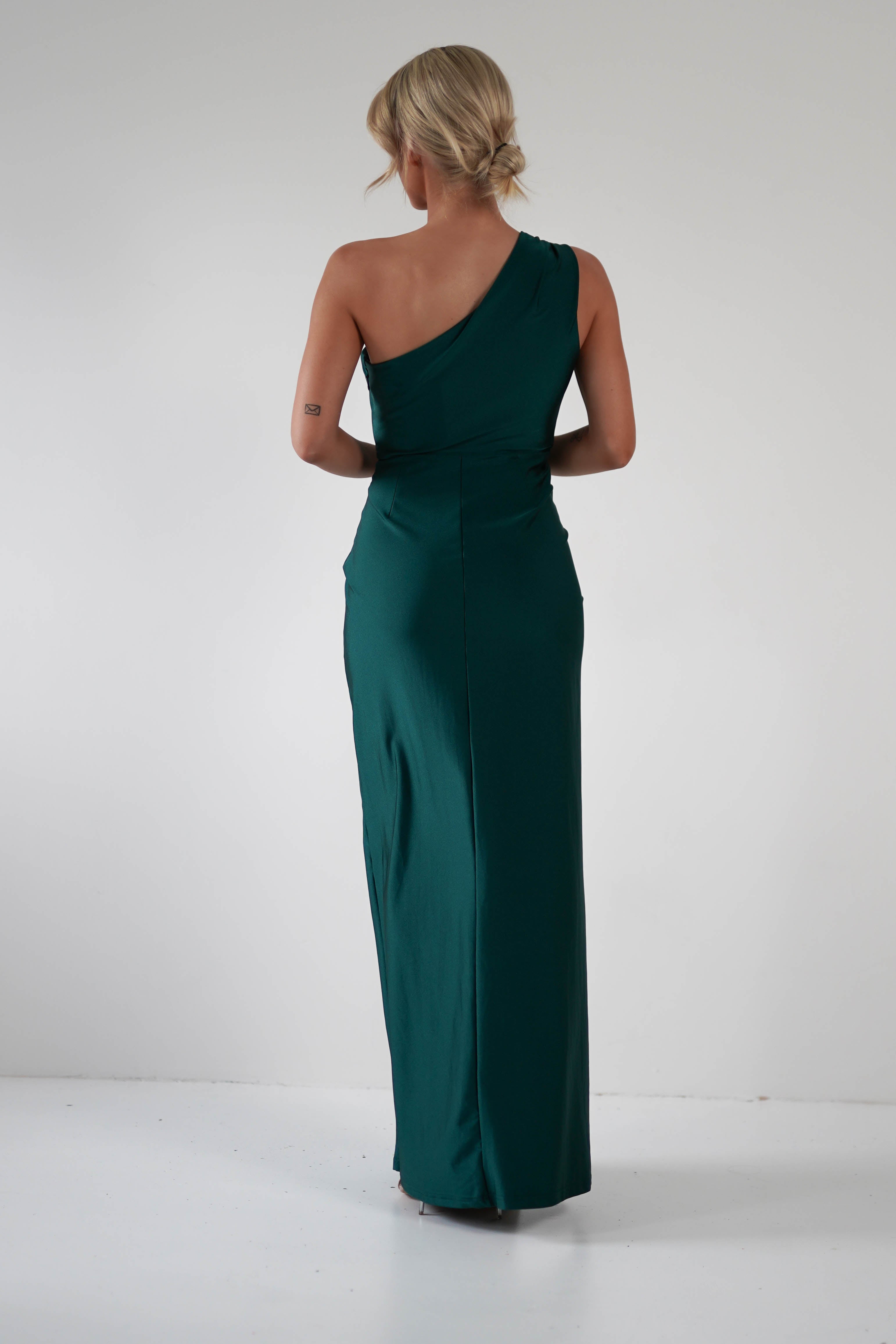 Giordana Jersey Bodycon Maxi Dress | Forest Green