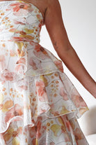 Oh Hello Clothing Women > Clothing > Dresses 1*DONE -INDIKAH-CM6406D16-Floral Tiered Strapless Maxi Dress