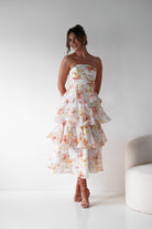 Oh Hello Clothing Women > Clothing > Dresses 1*DONE -INDIKAH-CM6406D16-Floral Tiered Strapless Maxi Dress