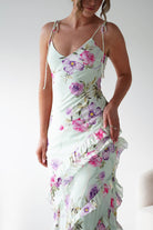 Oh Hello Clothing Women > Clothing > Dresses 1*DONE -INDIKAH-ST5121D02-MINT FLORAL DRESS