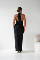 Oh Hello Clothing Women > Clothing > Dresses 1* DONE- Isla Halterneck Maxi Slip Dress | BLACK