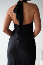 Oh Hello Clothing Women > Clothing > Dresses 1* DONE- Isla Halterneck Maxi Slip Dress | BLACK