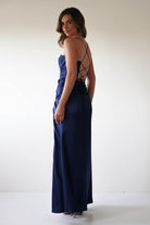Julianne Corset Satin Gown | Navy | Debs & Prom | Formal Gown | Oh Hello Clothing