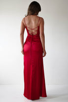 Julianne Corset Satin Gown | Red | Debs & Prom | Formal Gown | Oh Hello Clothing