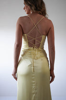 Julianne Corset Satin Gown | Yellow | Debs & Prom | Formal Gown | Oh Hello Clothing
