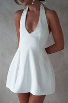 Peyton Pearl Detail Mini Dress | White | Graduation | Bride To Be Hen Dress | Oh Hello Clothing