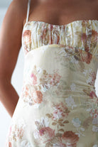 Annabelle Floral Print Midaxi Dress Yellow | Wedding Guest Dress | Oh Hello Clothing