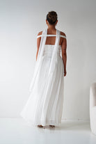 Oh Hello Clothing Women > Clothing > Dresses 1*DONE- Kelsea Off The Shoulder Pleated Maxi Dress |WHITE