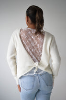 Oh Hello Clothing Women > Clothing > Knitwear ONE SIZE (6/12) 1*DONE- KILKY-Bow Back Detail Knit Jumper – Cream YP1965