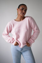 Oh Hello Clothing Women > Clothing > Knitwear ONE SIZE (6/12) 1*DONE- KILKY-Bow Back Detail Knit Jumper – PINK YP1965 (Copy)