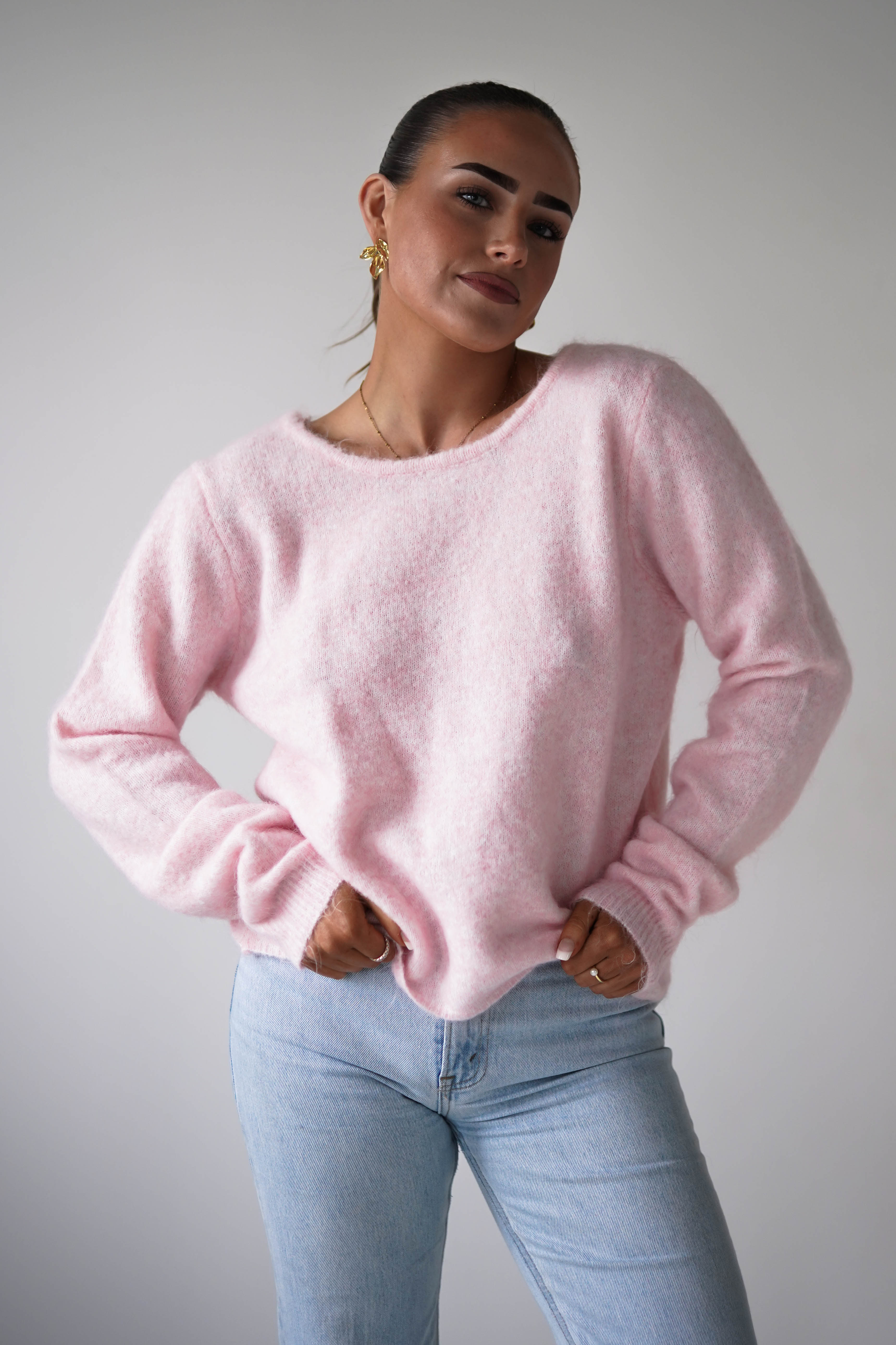 Oh Hello Clothing Women > Clothing > Knitwear ONE SIZE (6/12) 1*DONE- KILKY-Bow Back Detail Knit Jumper – PINK YP1965 (Copy)
