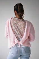 Oh Hello Clothing Women > Clothing > Knitwear ONE SIZE (6/12) 1*DONE- KILKY-Bow Back Detail Knit Jumper – PINK YP1965 (Copy)