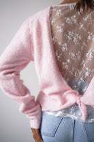 Oh Hello Clothing Women > Clothing > Knitwear ONE SIZE (6/12) 1*DONE- KILKY-Bow Back Detail Knit Jumper – PINK YP1965 (Copy)