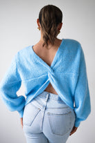 Oh Hello Clothing Women > Clothing > Knitwear ONE SIZE (6/12) 1*DONE- KILKY-Two-Way Twist Knit Jumper – Blue-yp1879 (Copy)