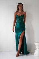 Dallas Luxe Embellished Gown | Emerald Green | Debs & Prom | Formal Gown | Oh Hello Clothing